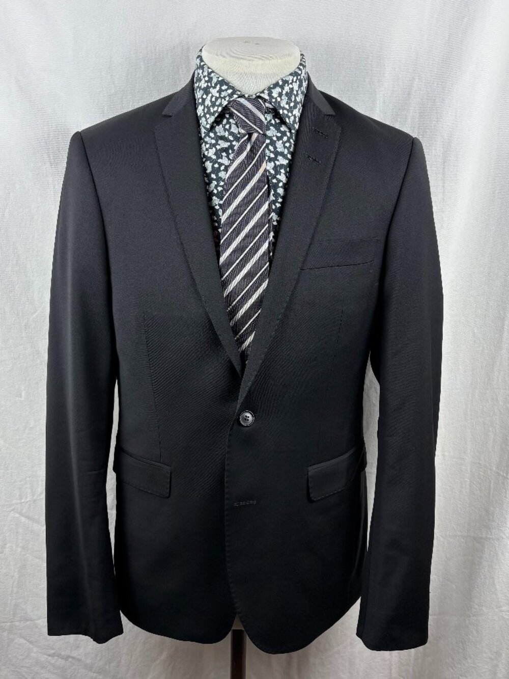 Tiger of Sweden Norden Black Wool Blazer Sport Coat 48 EU Slim Fit